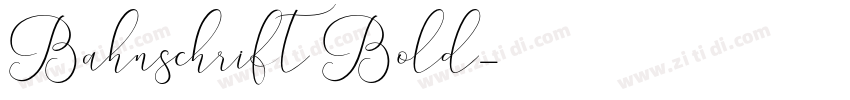 Bahnschrift Bold字体转换